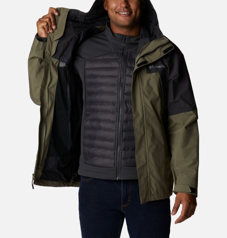 Men's Canyon Meadows 3-in-1 Interchange Jacket, Color: Stone Green, Shark, image 5