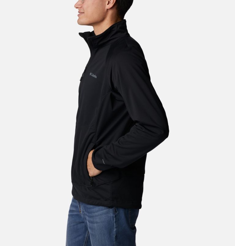 Thumbnail: Men's Canyon Meadows Softshell Jacket, Color: Black, image 3