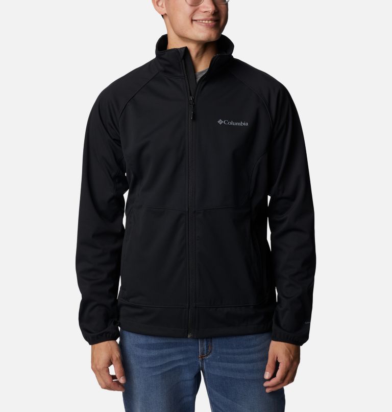 Thumbnail: Men's Canyon Meadows Softshell Jacket, Color: Black, image 1
