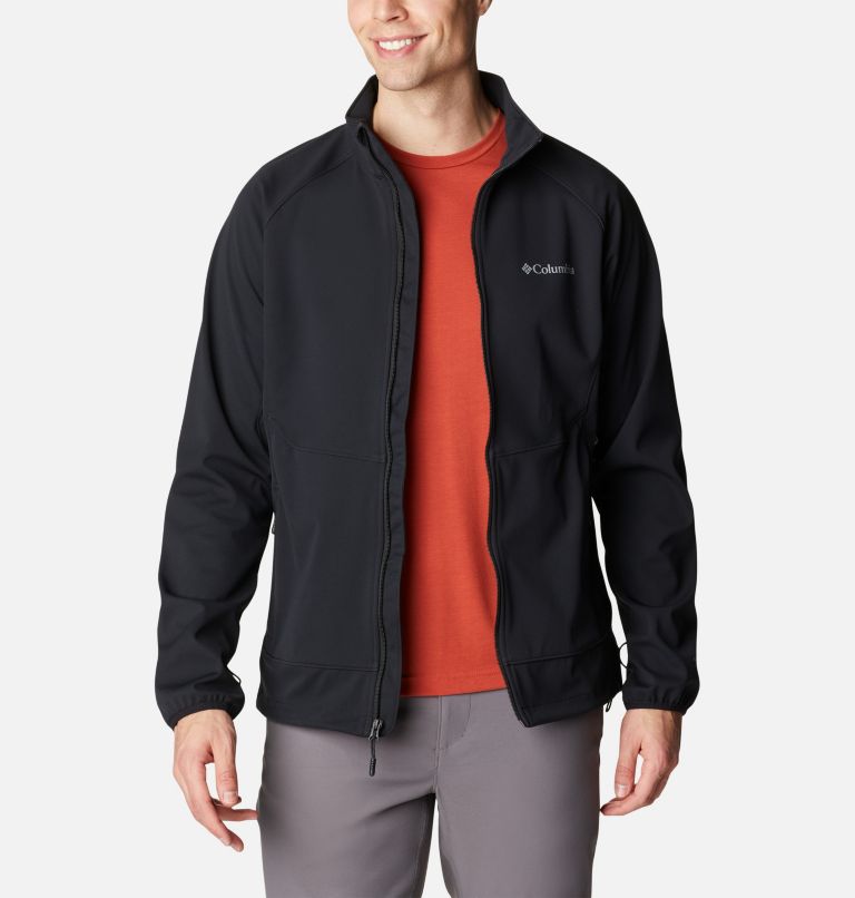 Thumbnail: Men's Canyon Meadows Softshell Walking Jacket, Color: Black, image 8