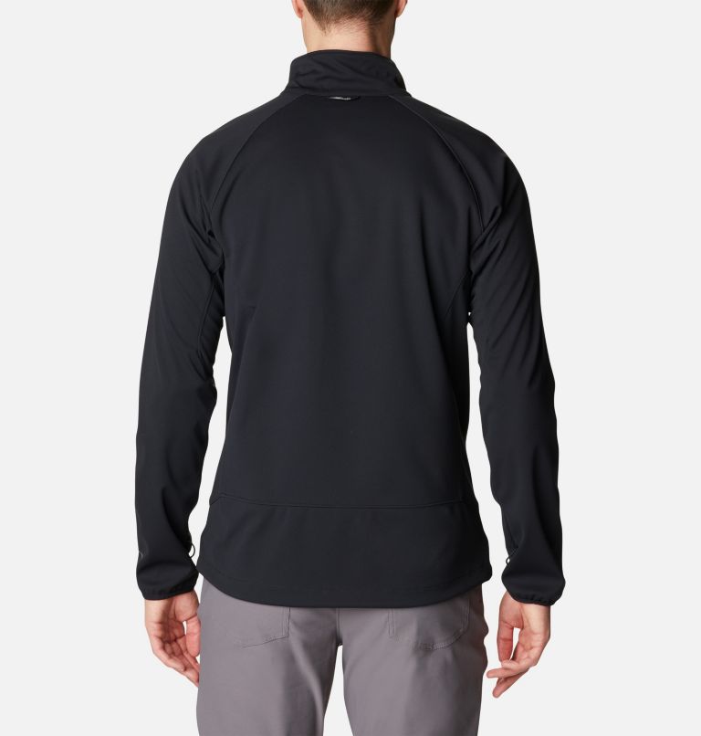 Thumbnail: Men's Canyon Meadows Softshell Walking Jacket, Color: Black, image 2