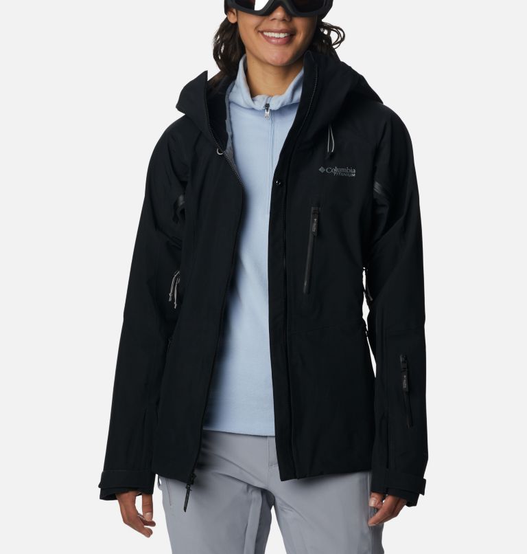 Thumbnail: Women's Platinum Peak Waterproof Shell Ski Jacket, Color: Black, image 12