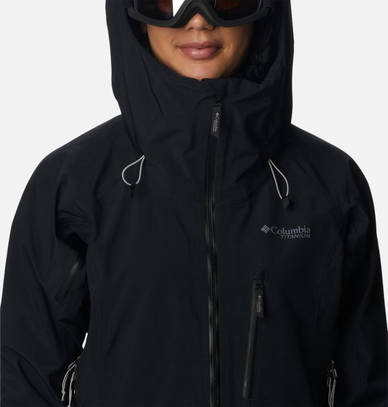 Women's Platinum Peak Waterproof Shell Ski Jacket, Color: Black, image 4