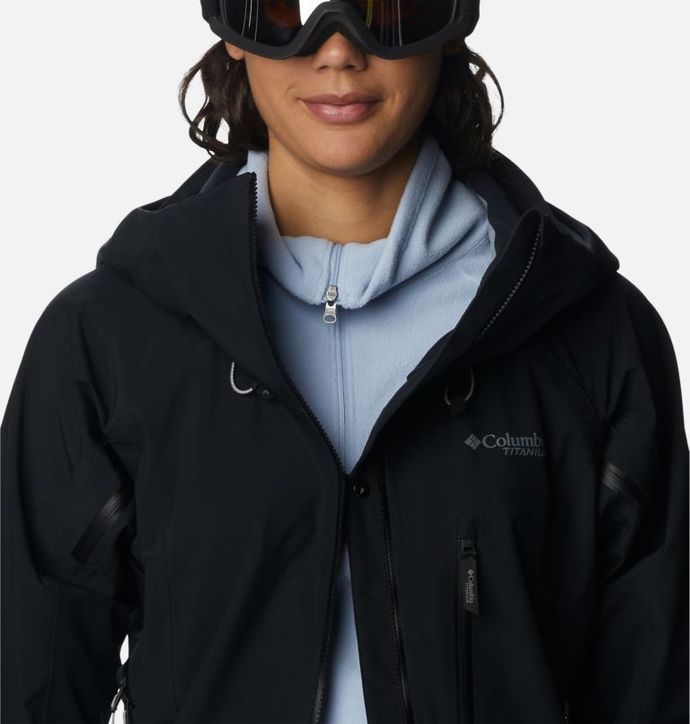 Women's Platinum Peak Waterproof Shell Ski Jacket, Color: Black, image 8