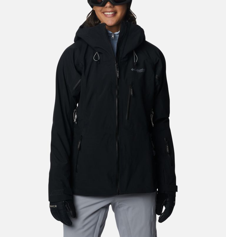 Thumbnail: Women's Platinum Peak Waterproof Shell Ski Jacket, Color: Black, image 1