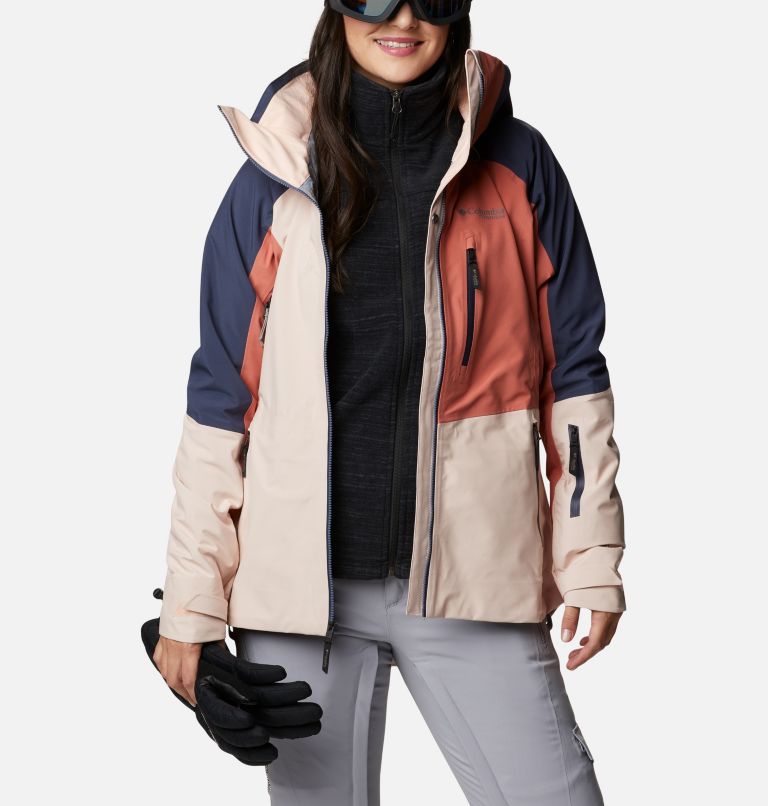 Veste de Ski Imperméable Platinum Peak Femme, Color: Peach Blossom, Dark Coral, Nocturnal, image 12