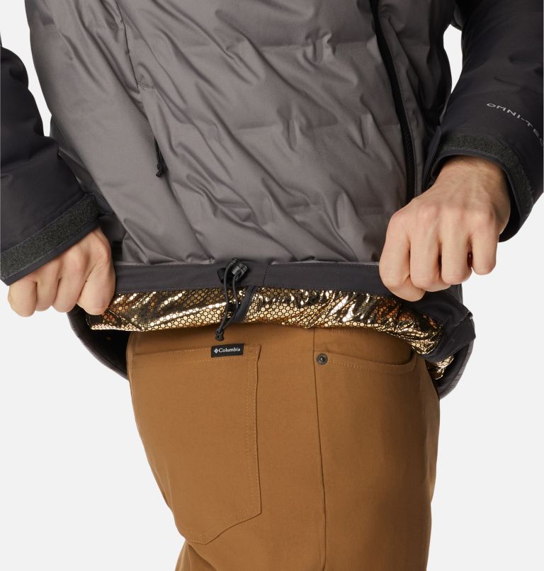Men's Grand Trek II Down Hooded Jacket, Color: City Grey, Shark, image 7
