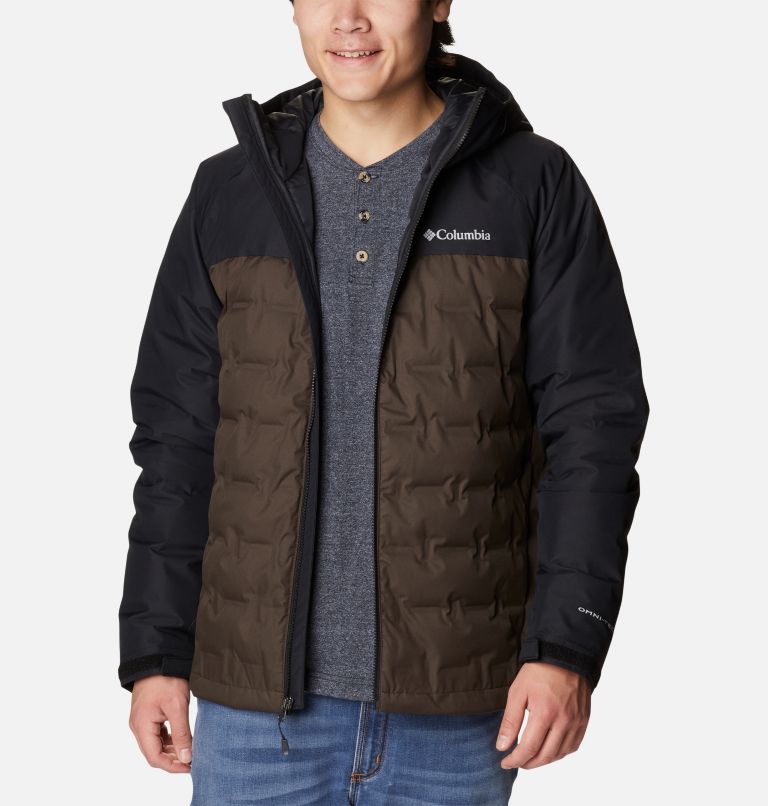 Men's Grand Trek II Down Hooded Jacket, Color: Cordovan, Black, image 8
