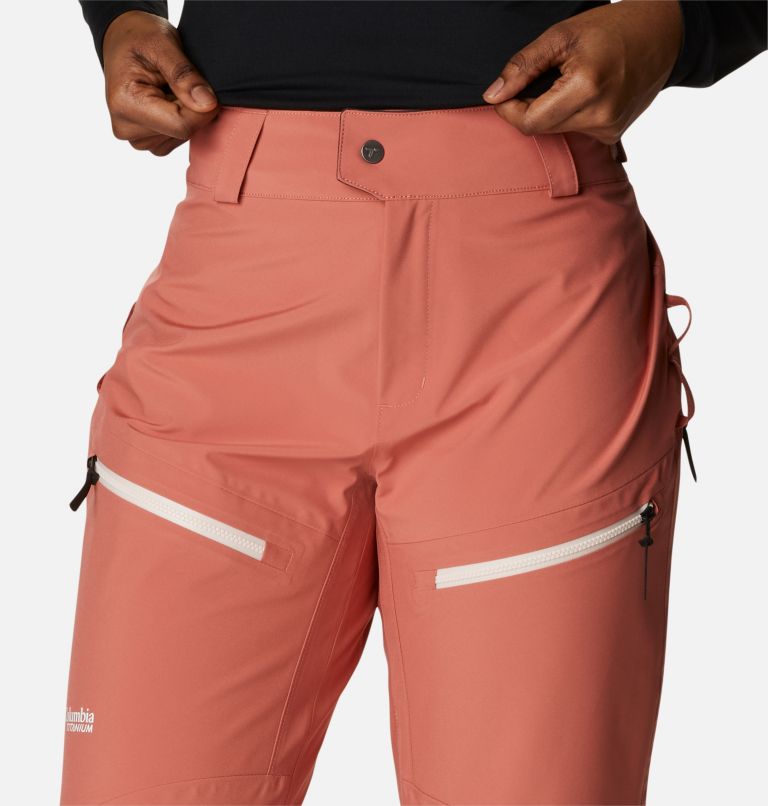 Women's Platinum Peak Waterproof Ski Pant, Color: Dark Coral, image 4