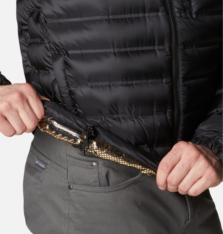 Men's Pebble Peak Down Hooded Jacket, Color: Black, image 7