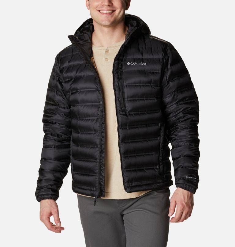 Men's Pebble Peak Down Hooded Jacket, Color: Black, image 8