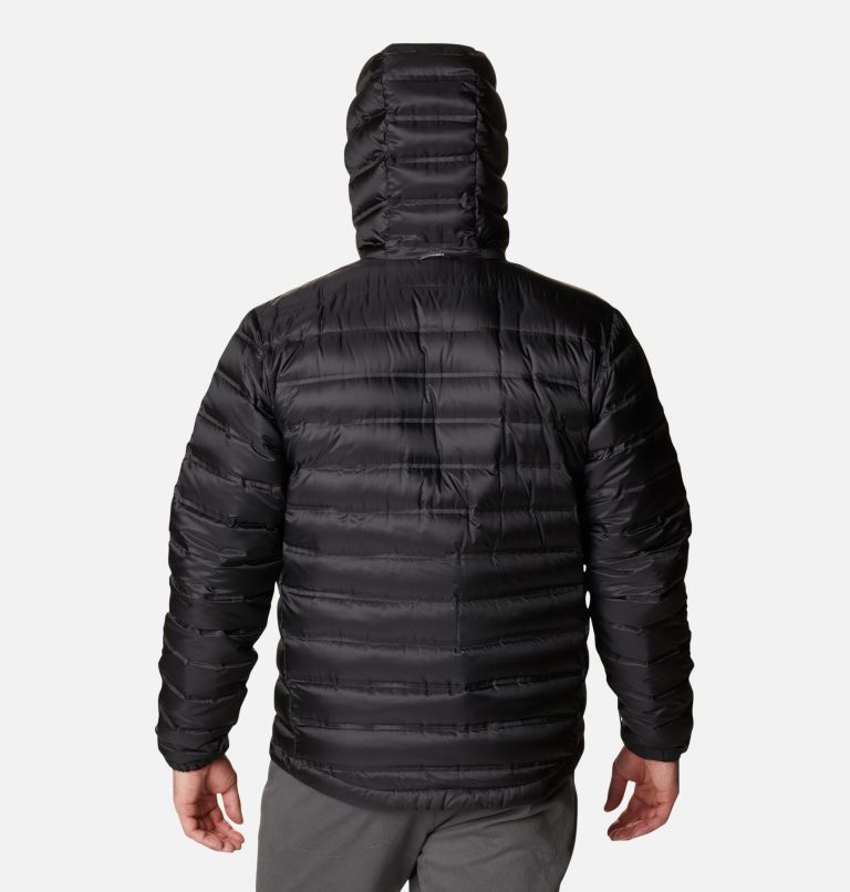 Men's Pebble Peak Down Hooded Jacket, Color: Black, image 2