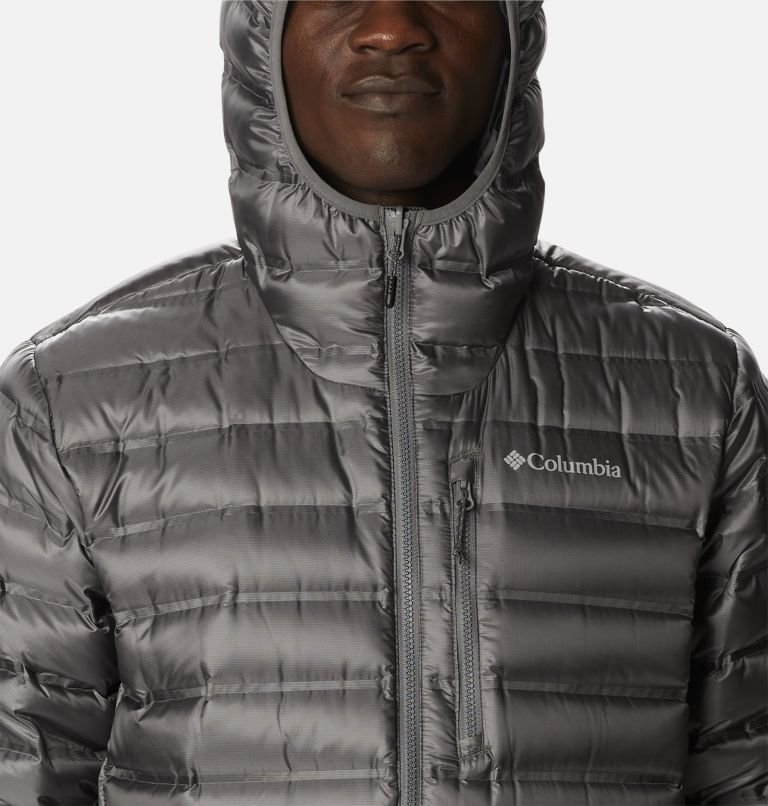Thumbnail: Men's Pebble Peak Down Hooded Jacket, Color: City Grey, image 4