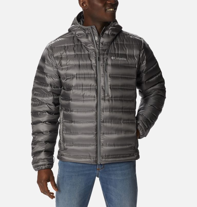 Thumbnail: Men's Pebble Peak Down Hooded Jacket, Color: City Grey, image 1