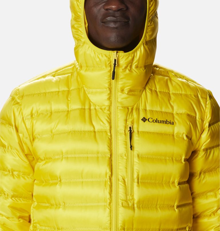 Thumbnail: Men's Pebble Peak Down Hooded Jacket, Color: Laser Lemon, image 4