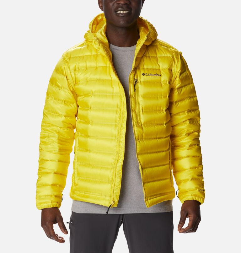 Thumbnail: Men's Pebble Peak Down Hooded Jacket, Color: Laser Lemon, image 9