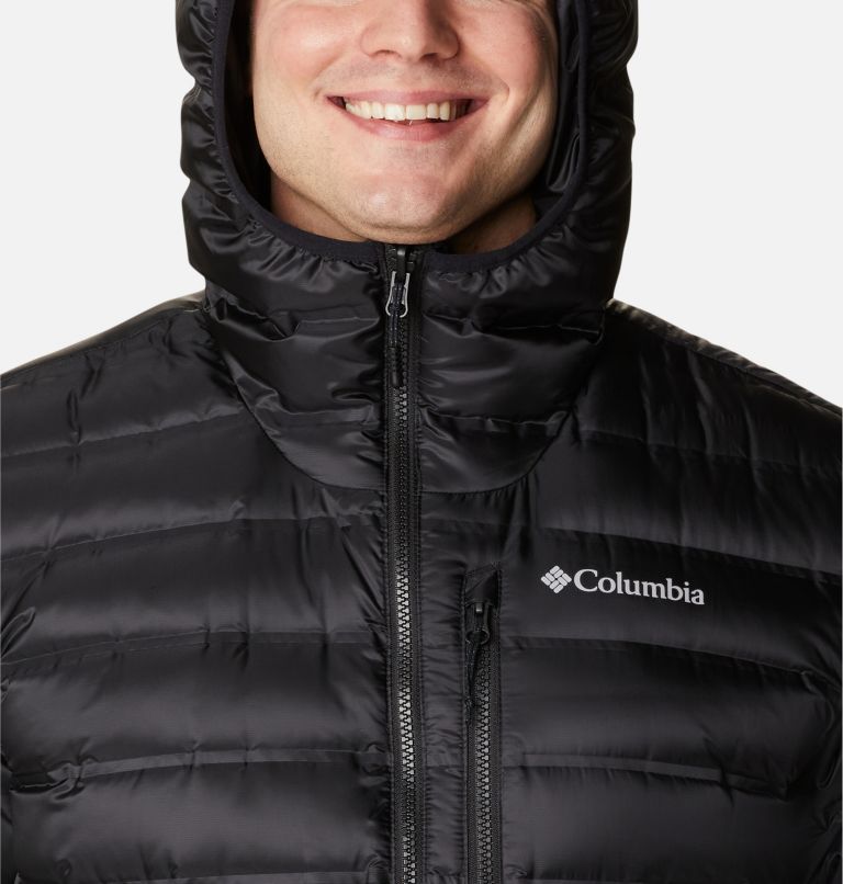 Men's Pebble Peak Down Hooded Puffer Jacket, Color: Black, image 4