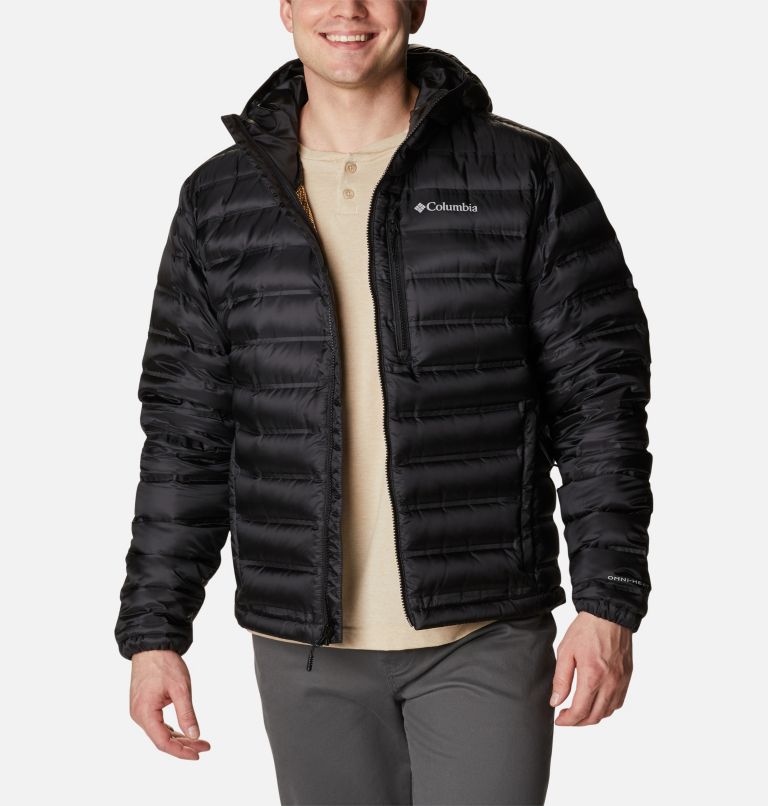 Men's Pebble Peak Down Hooded Puffer Jacket, Color: Black, image 8