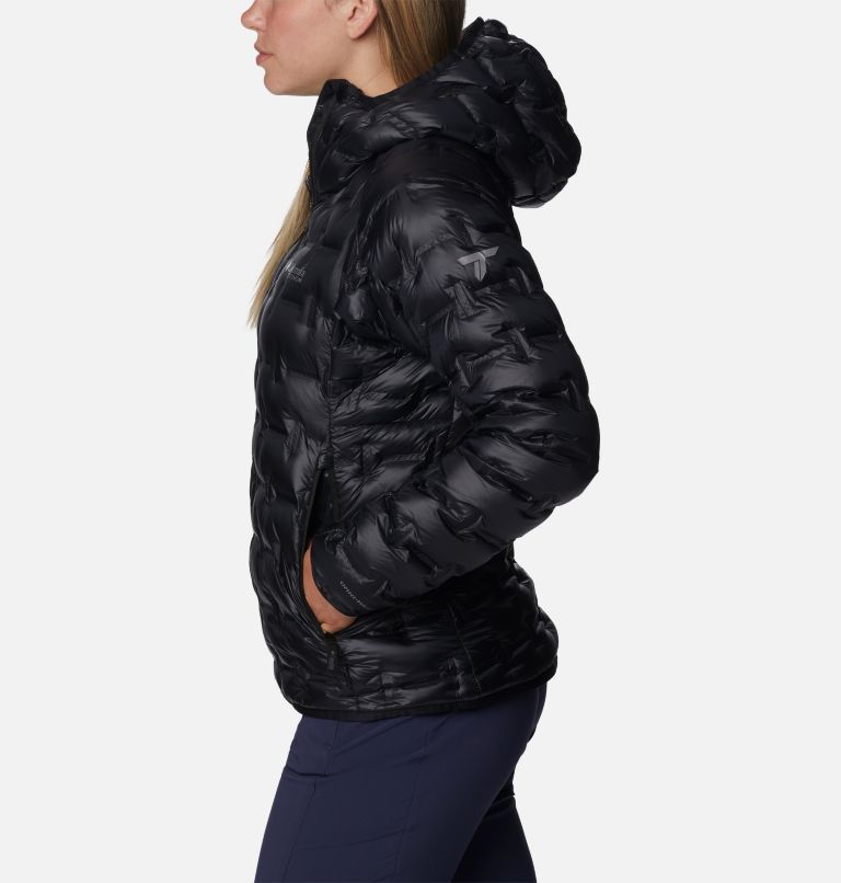 Thumbnail: Women's Alpine Crux II Down Hooded Jacket, Color: Black, image 3