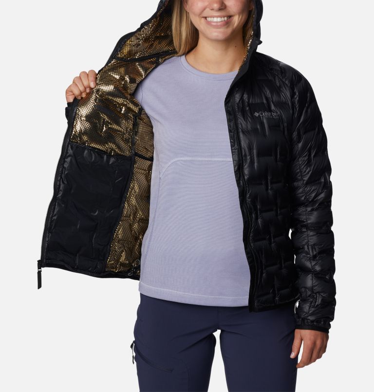 Thumbnail: Women's Alpine Crux II Down Hooded Jacket, Color: Black, image 5