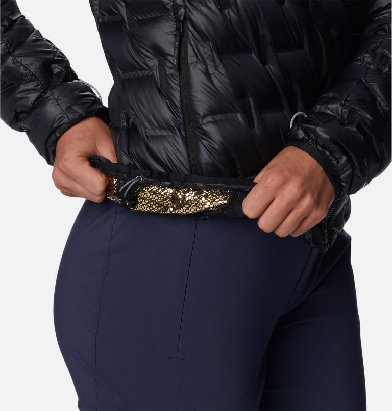 Women's Alpine Crux II Down Hooded Jacket, Color: Black, image 7