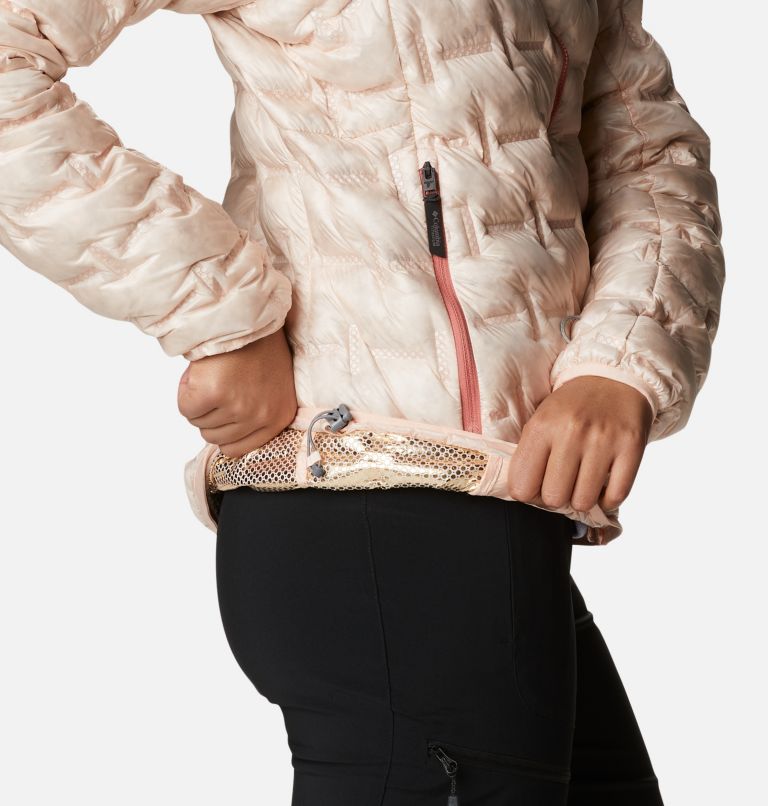Women's Alpine Crux II Down Hooded Jacket, Color: Peach Blossom, image 8