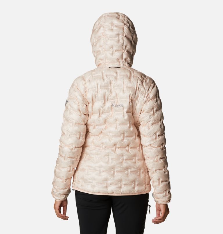 Thumbnail: Women's Alpine Crux II Down Hooded Jacket, Color: Peach Blossom, image 2