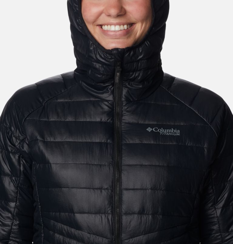 Women's Platinum Peak Hooded Jacket, Color: Black, image 4