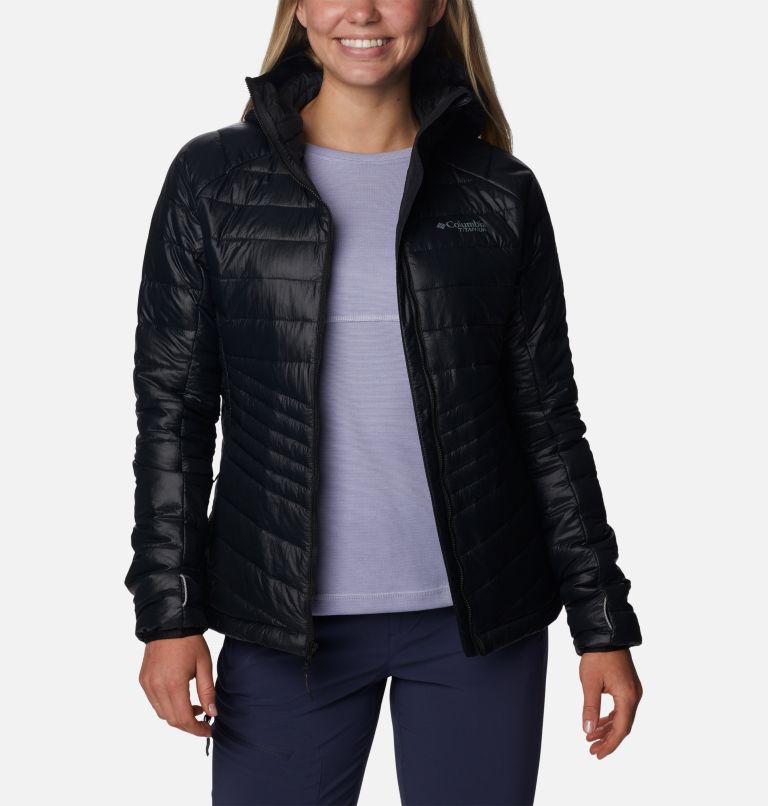 Women's Platinum Peak Hooded Jacket, Color: Black, image 10