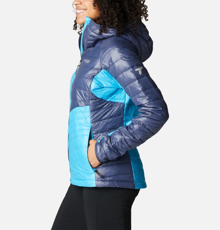 Thumbnail: Women's Platinum Peak Hooded Jacket, Color: Blue Chill, Nocturnal, image 3