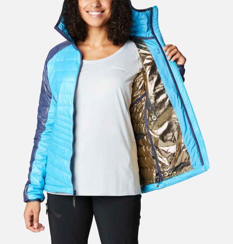 Thumbnail: Women's Platinum Peak Hooded Jacket, Color: Blue Chill, Nocturnal, image 5