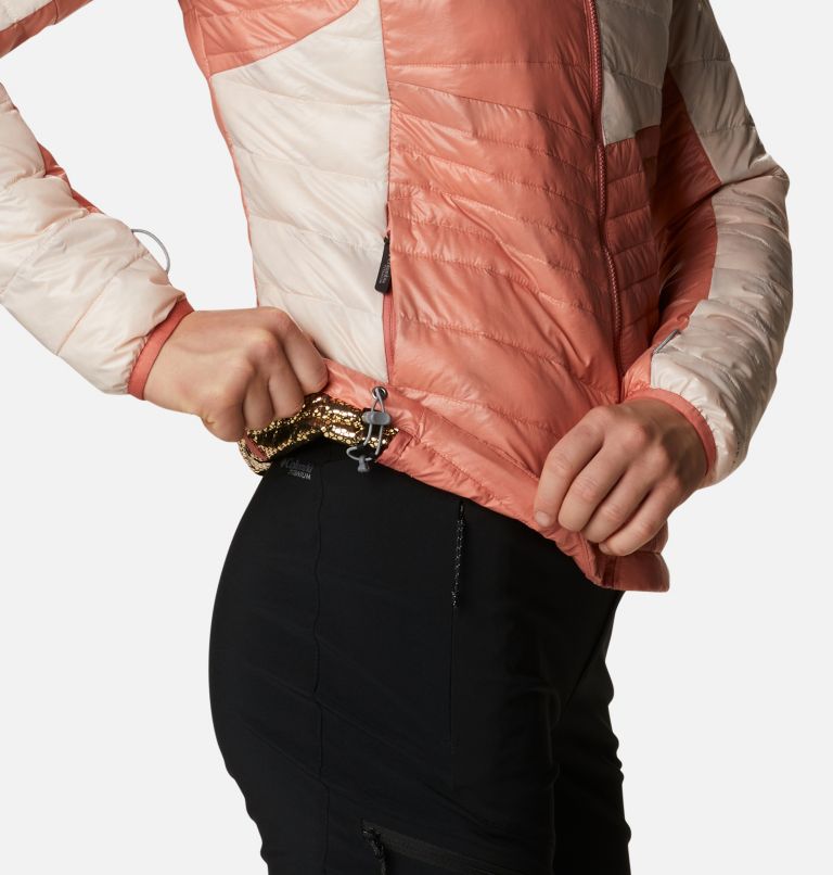 Platinum Peak Hooded Jacket | 639 | S, Color: Dark Coral, Peach Blossom, image 8