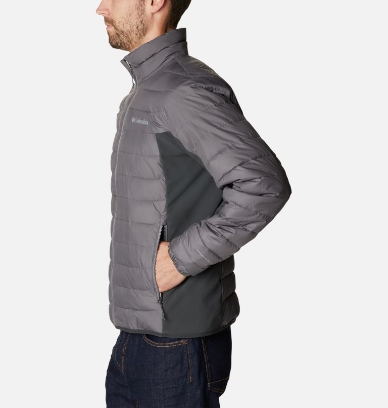 Men's Powder Lite Hybrid Jacket, Color: City Grey, Shark, image 3