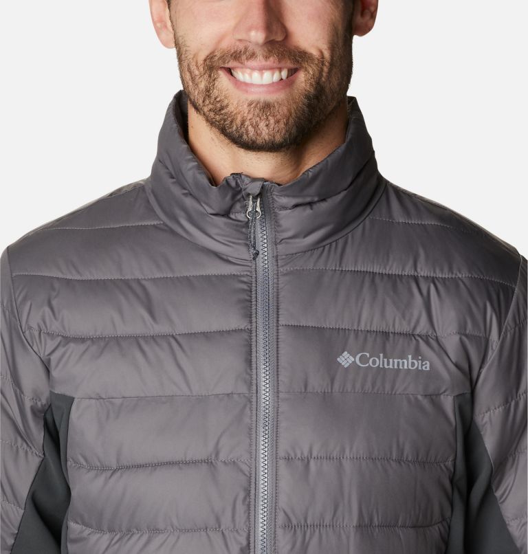 Men's Powder Lite Hybrid Jacket, Color: City Grey, Shark, image 4