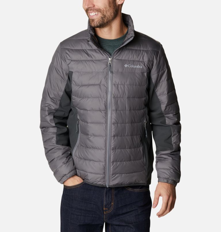 Thumbnail: Men's Powder Lite Hybrid Jacket, Color: City Grey, Shark, image 1