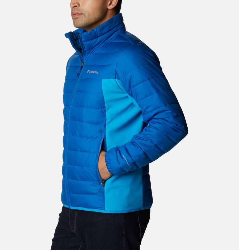 Thumbnail: Men's Powder Lite Hybrid Jacket, Color: Bright Indigo, Compass Blue, image 3