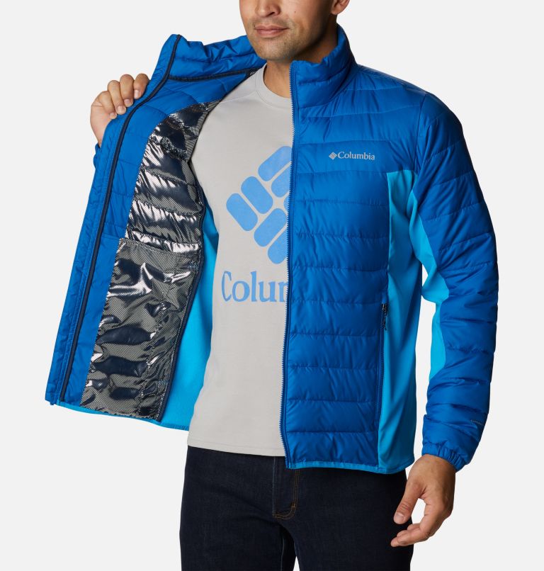 Thumbnail: Men's Powder Lite Hybrid Jacket, Color: Bright Indigo, Compass Blue, image 5