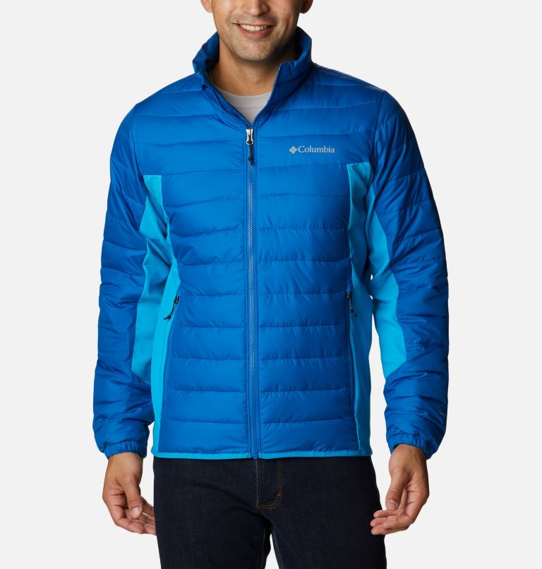 Men's Powder Lite Hybrid Jacket, Color: Bright Indigo, Compass Blue, image 1