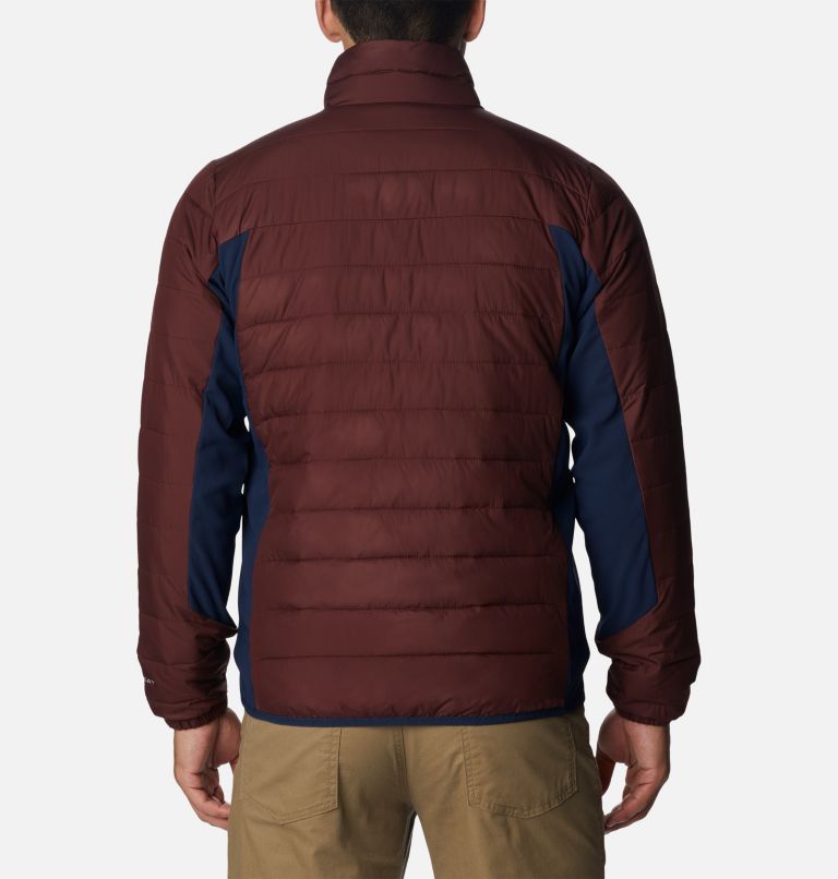 Men's Powder Lite Hybrid Jacket, Color: Elderberry, Collegiate Navy, image 2