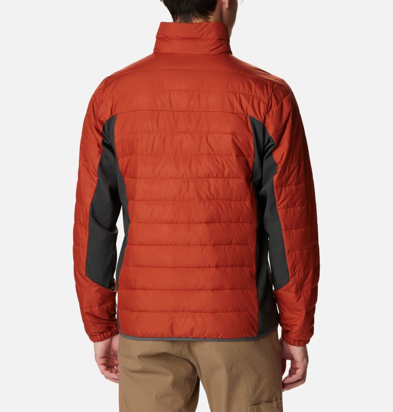 Men's Powder Lite Hybrid Jacket, Color: Warp Red, Shark, image 2