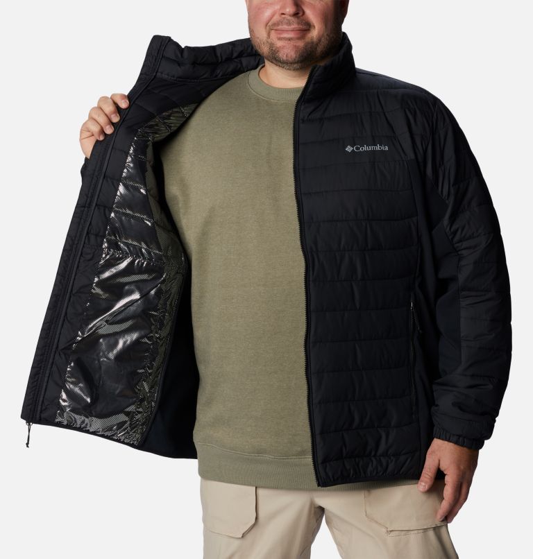 Thumbnail: Men's Powder Lite Hybrid Jacket - Big, Color: Black, image 5