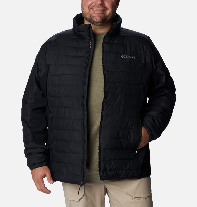 Thumbnail: Men's Powder Lite Hybrid Jacket - Big, Color: Black, image 7