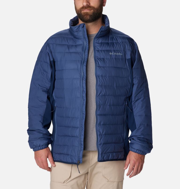 Men's Powder Lite Hybrid Jacket - Big, Color: Dark Mountain, Collegiate Navy, image 7