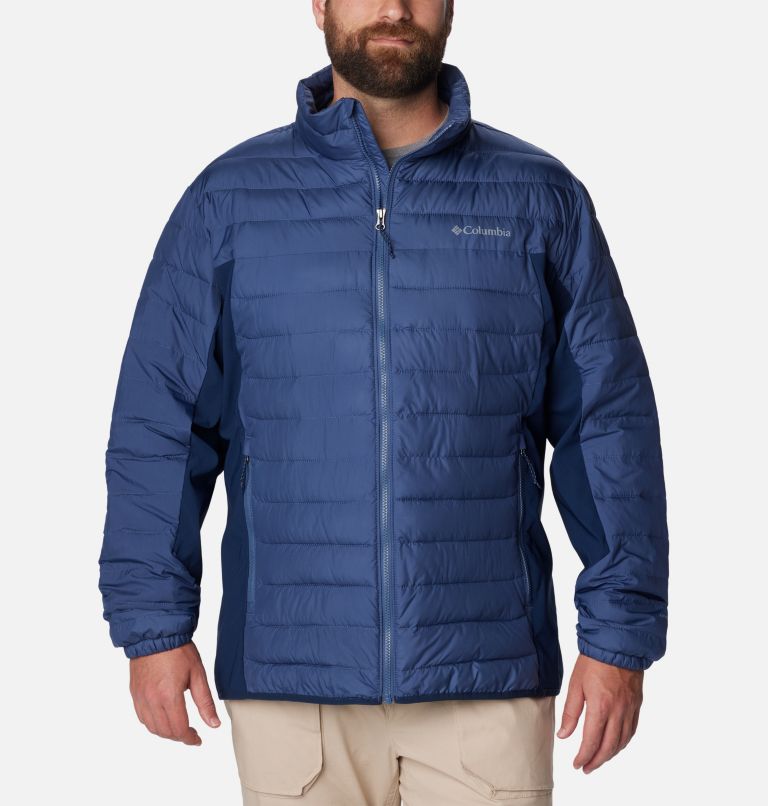 Thumbnail: Men's Powder Lite Hybrid Jacket - Big, Color: Dark Mountain, Collegiate Navy, image 1