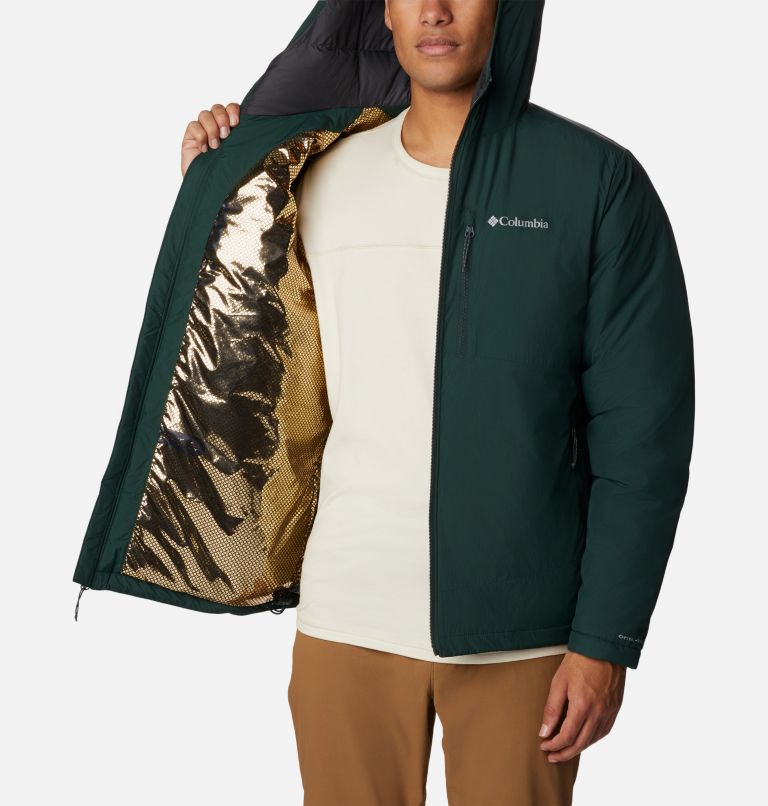 Thumbnail: Men's Reno Ridge Hooded Insulated Jacket - Tall, Color: Spruce, image 5