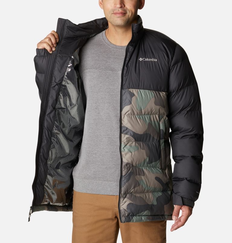 Men's Pike Lake Mid Puffer Jacket, Color: Cypress Mod Camo Print, Shark, image 5