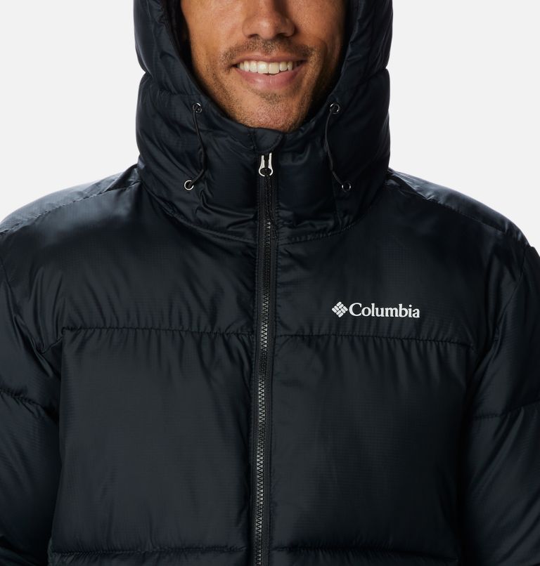 Columbia Hombre Chaqueta Acolchada Con Capucha, Black, S : : Moda