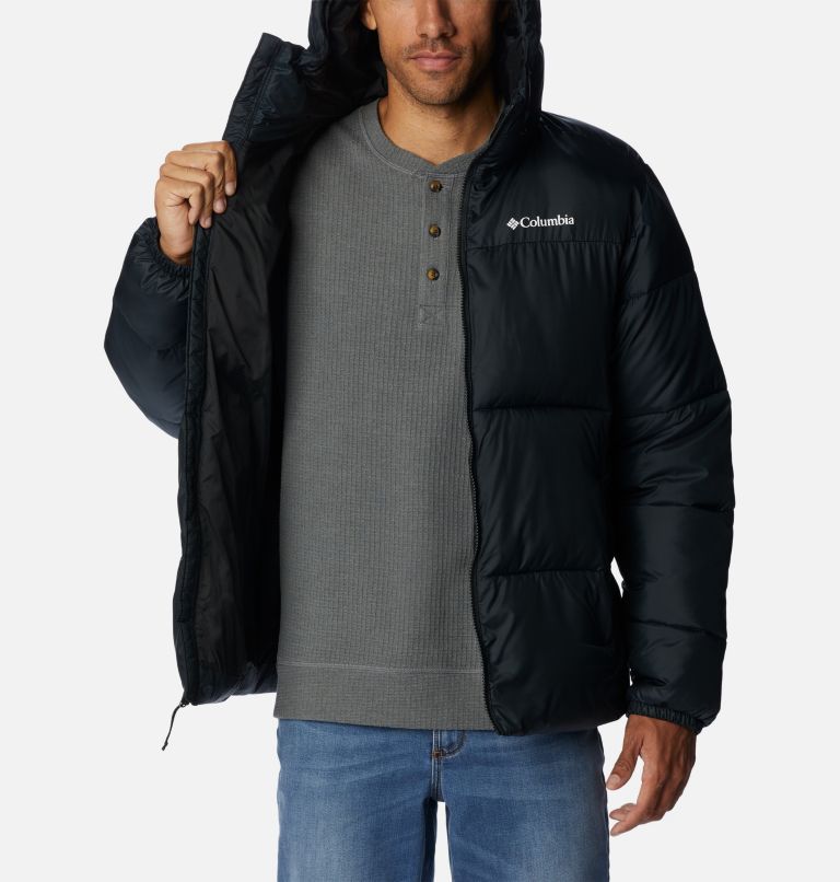 Thumbnail: Men's Puffect Hooded Puffer Jacket, Color: Black, image 5