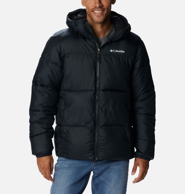 Thumbnail: Men's Puffect Hooded Puffer Jacket, Color: Black, image 1