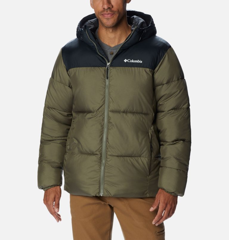 Thumbnail: Puffect Hooded Jacket | 397 | S, Color: Stone Green, Black, image 1
